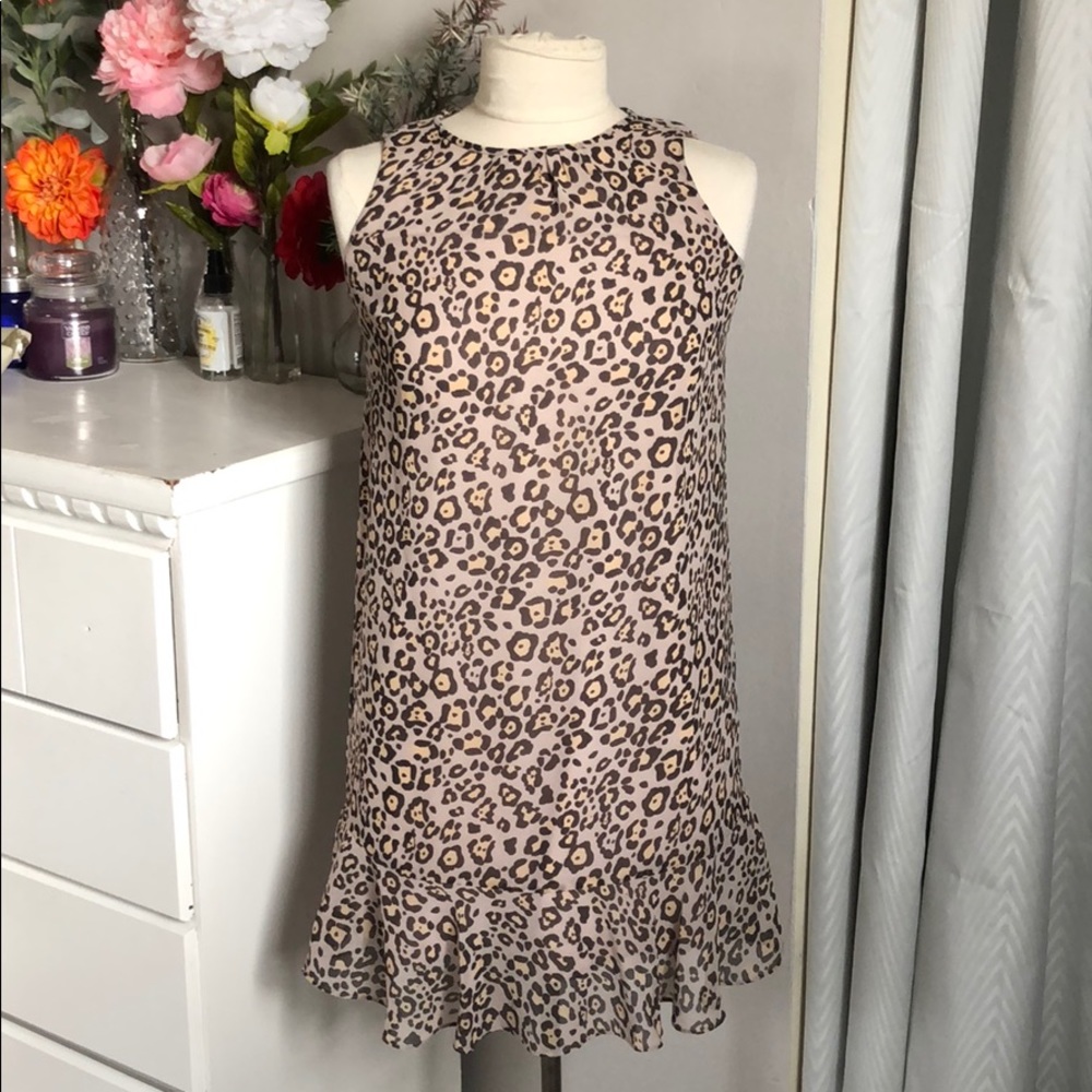 Ann Taylor Loft Petite XS Cheetah Print Dress